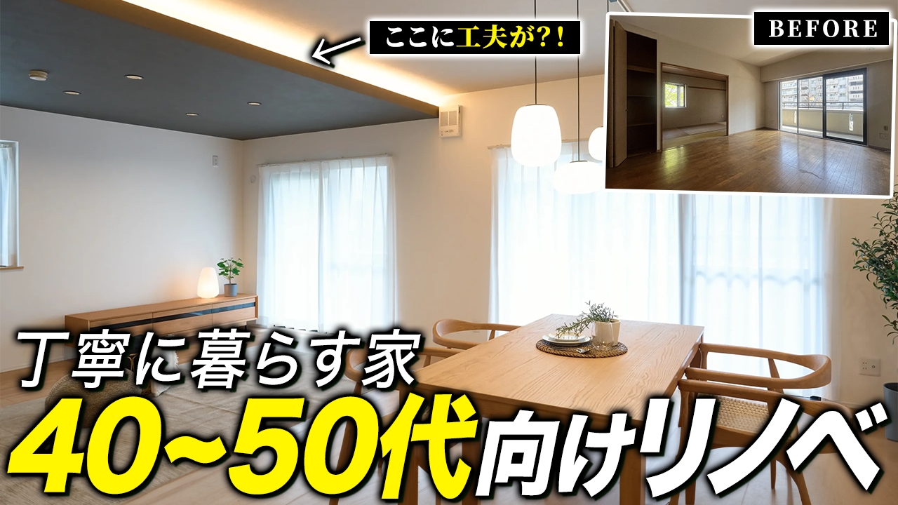 丁寧に暮らす家40～50代向けリノベ事例動画